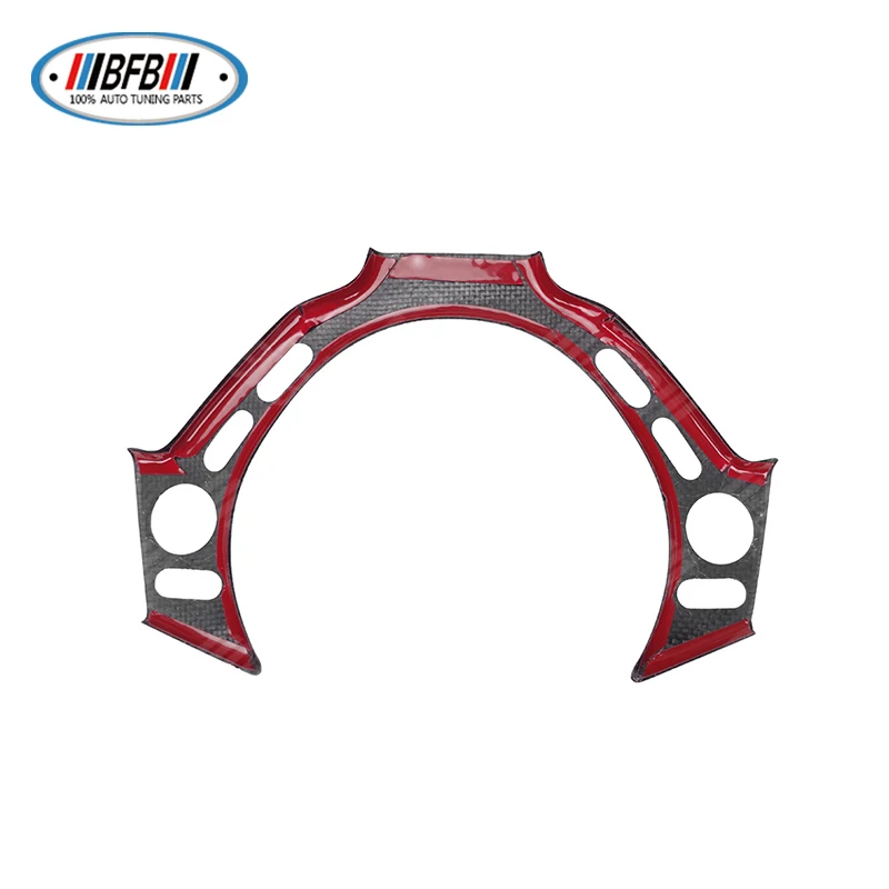 For 2017 Hard Carbon Fiber Interior Trim Cover Steering wheel Trims