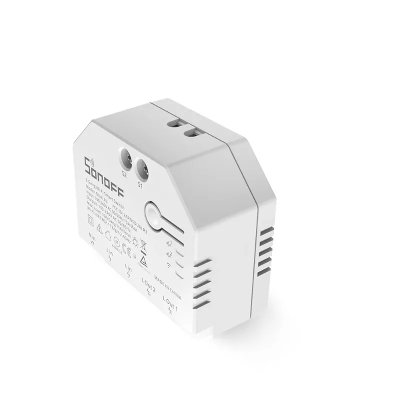 DUALR3 Dual Relay Module Wifi DIY Switch Two Way Power Metering 2 Gang/ Way Switch Timing Smart Home EWeLink APP DUALR3