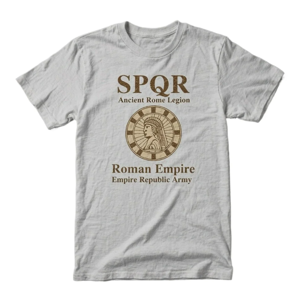 

SPQR Ancient Rome Legion Roman Empire Republic Army T Shirt. Short Sleeve 100% Cotton Casual T-shirts Loose Top Size S-3XL