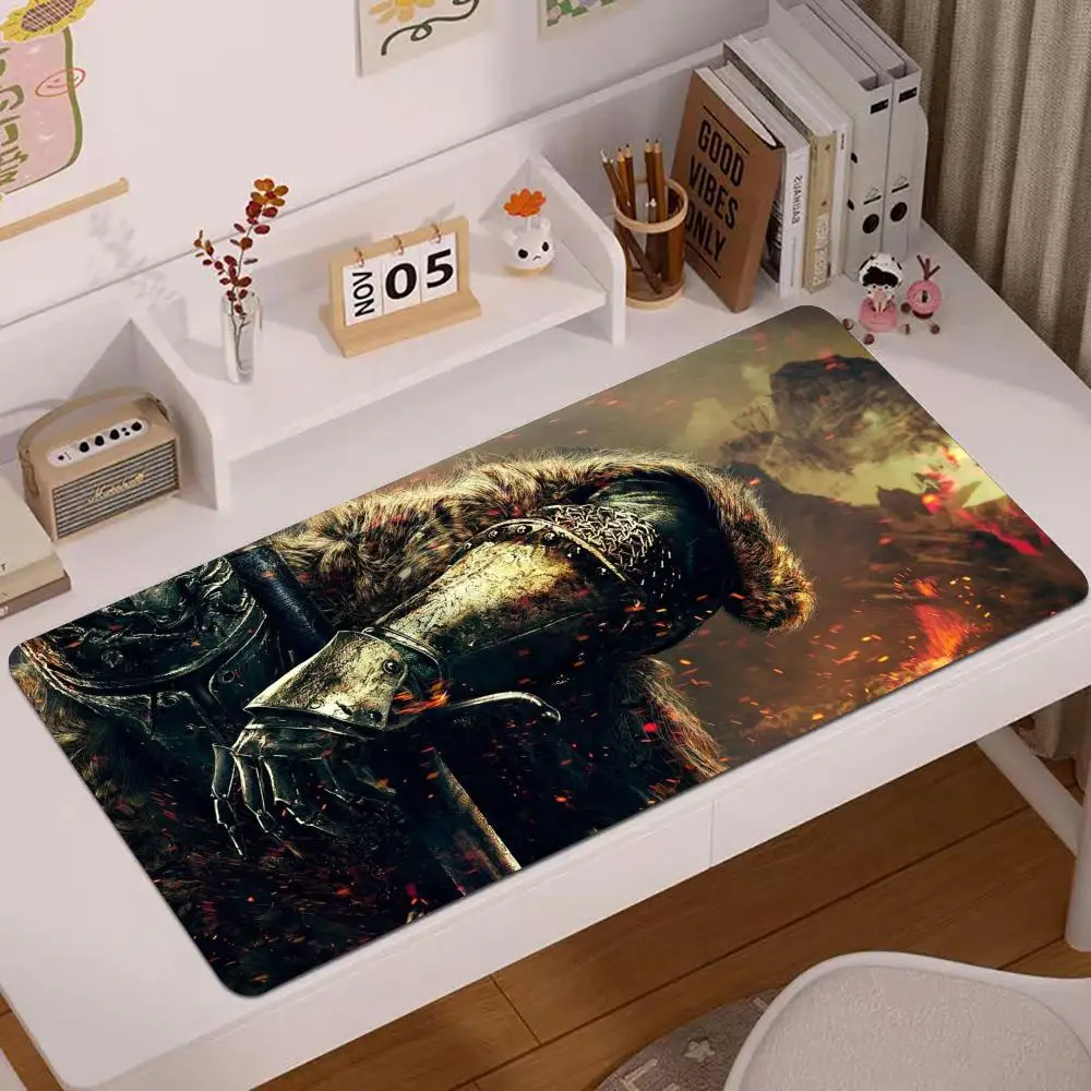 XXL Anime Dark Soul Mousepad Landscape Pattern Carpet Large Gaming Desk Pad HD Print Computer Gamer Locking Edge Mouse PlayMats