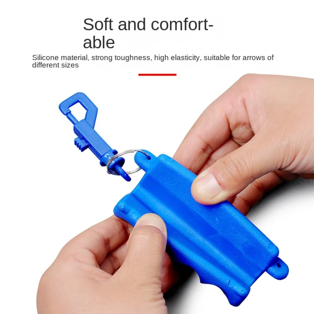Protecting Arrow Puller Remover Rubber with Keychain Outdoor Rubber Arrow Puller Portable Soft Rubber Arrow Puller Remover