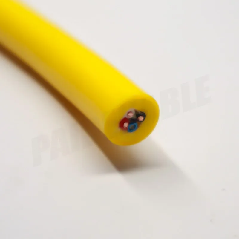 high quality copper core PE insulation 3 core 0.75 power 2 fiber neutral buoyancy marine hybrid ROV cable 300V