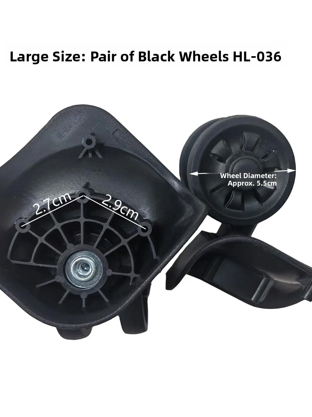 Large Wheel  Aluminum Frame Luggage Wheel Replacement for Carry-On Suitcase Travel Bag Roller for Bag Accessories