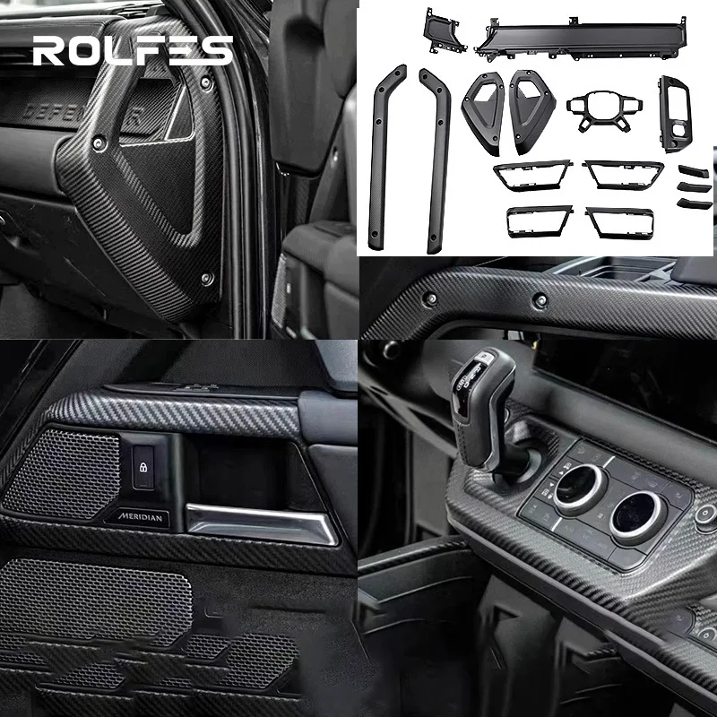 

Suitable for Dry carbon fiber interior trim replacement kit Suitable for Land Rover Defender 90/110/130 models 20-24