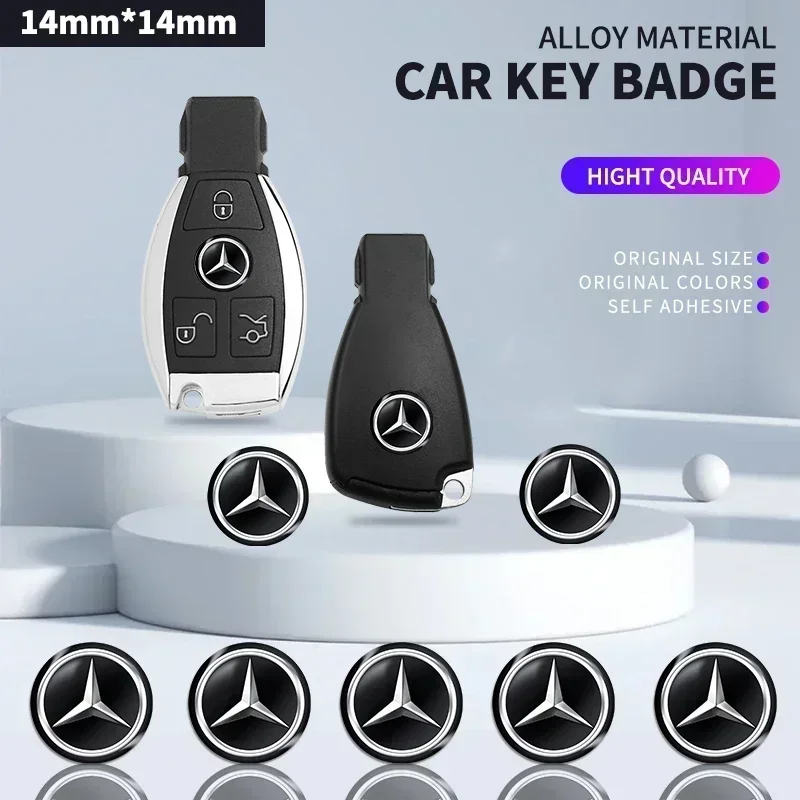 

Автомобильный удаленный ключ, наклейка, алюминиевая эмблема, наклейка Mercedes Benz GLC W176 W124 W126 W140 W169 W177 W213 W214 W221 W222 W166 W203