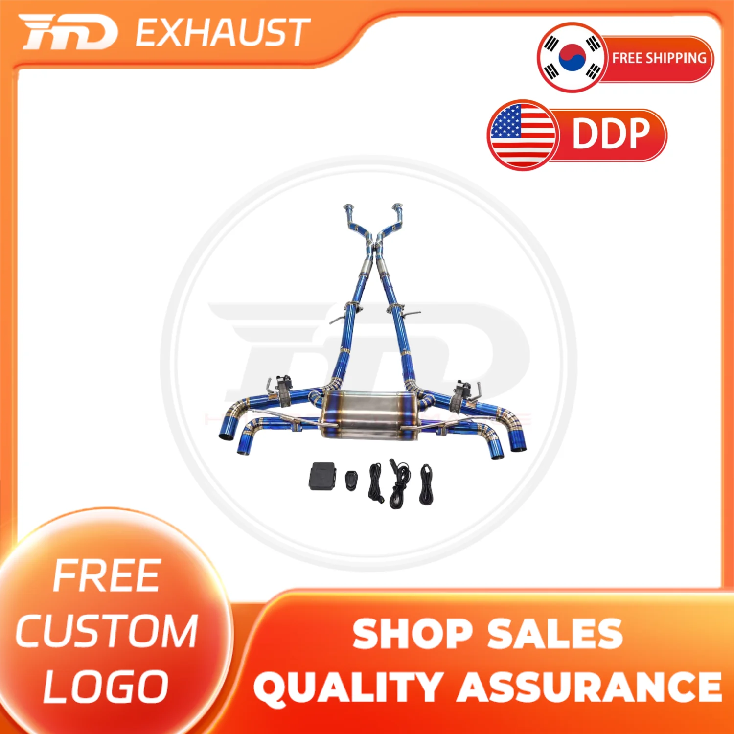 

HMD Hot sale Exhaust System Titanium Alloy Performance Catback exhaust for Lexus LC500 V8 5.0L Muffler With Valve