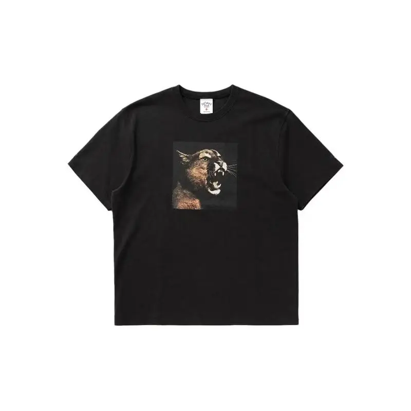 فقط الأبيض التي شيرت طافوا ليوبارد خلفية سوداء الجرافيك طباعة الرجال النساء الشارع الشهير القطن المحملة الحيوانات البرية موضة رداء علوي غير رسمي