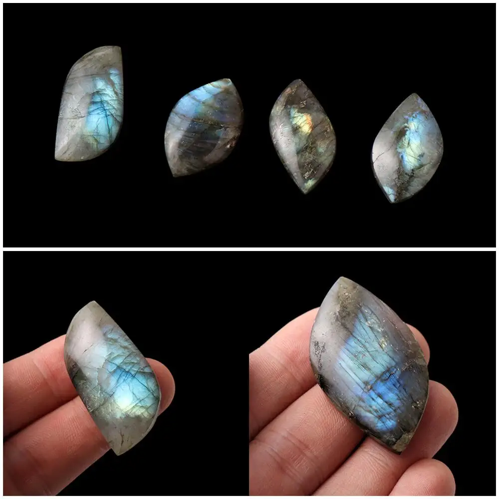 From Madagascar Healing Stone Mineral Specimen Moonstone Pendants Natural Labradorite Polished Decoration Craft DIY Accessory