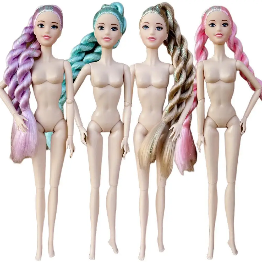 1/6 Super Model Doll Figures Big Braid Colorful Hair Joints Movable Solid Doll 30cm Fashion Face Mold Boys Girls Birthday Gifts