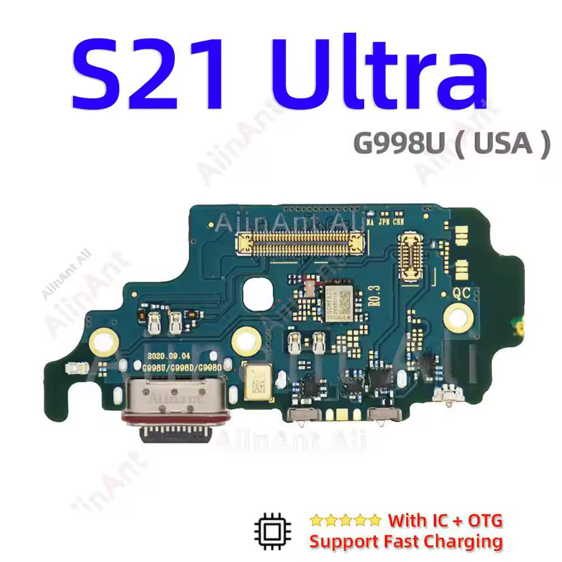 AiinAnt Dock USB Charger Board Connector Charging Port Flex Cable For Samsung Galaxy S21 Ultra Plus FE S21+ G998B G996U G991B - Image 11