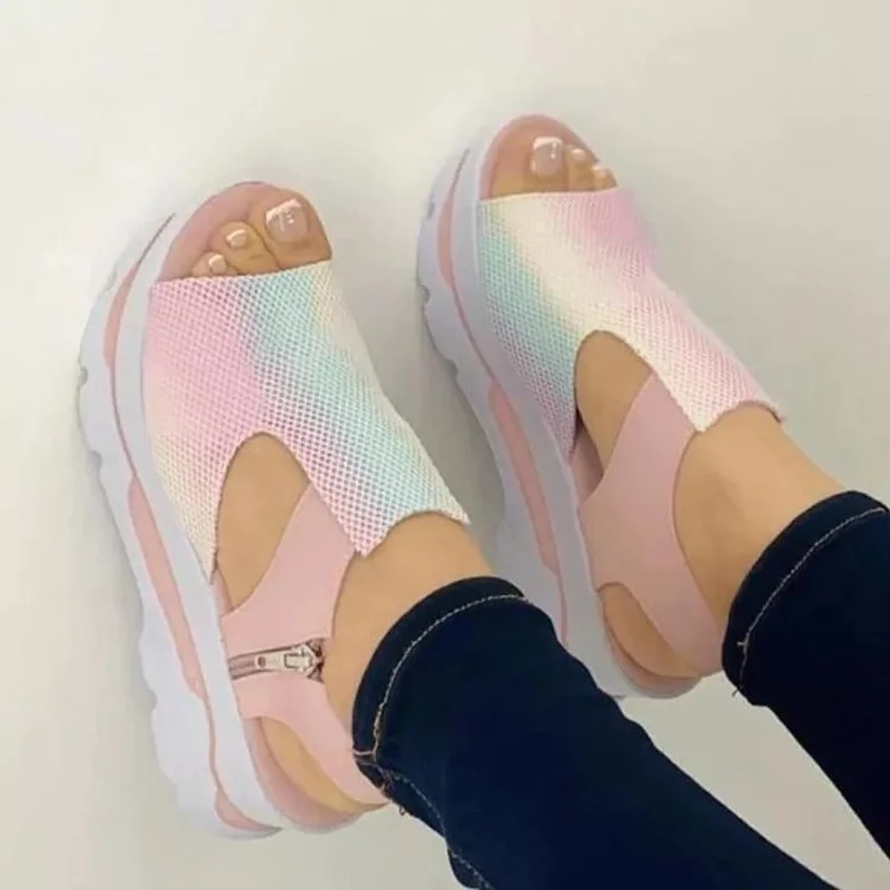 2023 Summer Fashion Wedge Platform Sandalias Women Peep Toe Shoes of Women Plus Size Height Increase Casual Beach Ladies Sandals