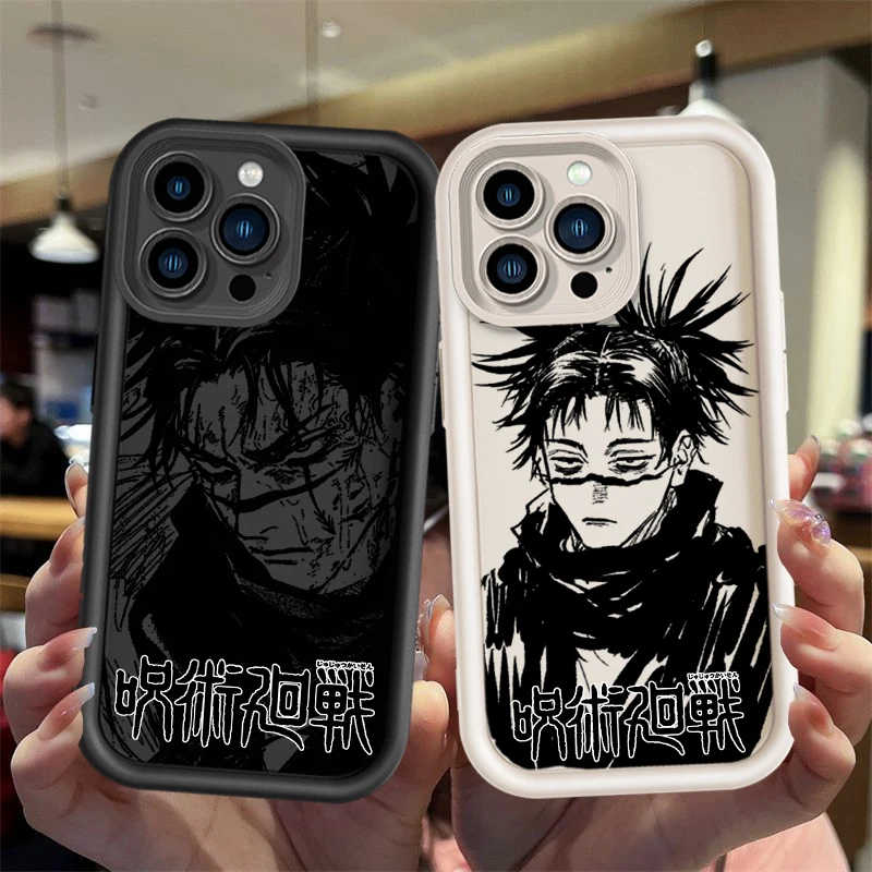 Jujutsu Kaisen Anime Choso For Apple iPhone 15 14 13 12 11 XS XR X Pro Max Plus Pro Shockproof Soft Eye Ladder Phone Case