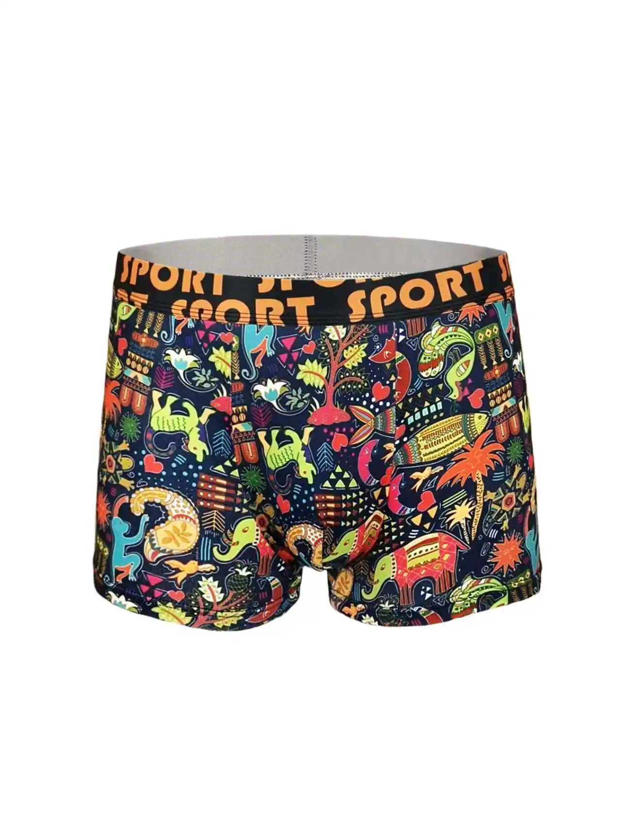 

1PCS! Fashionable, trendy and personalized printed underwear, comfortable and breathable men's shorts for sports and fitness