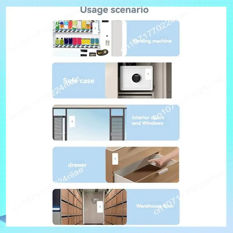 A17Z 5Pcs 433Mhz Wireless Vibration Glass Break Detector Adjustable Sensitivity Compatible With Alarm Systems