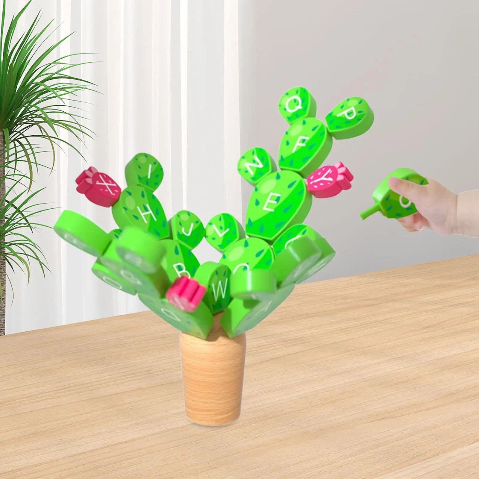 

Cactus Stacking Building Toy Fun Learning Toy Wooden Stacking Cactus Toy