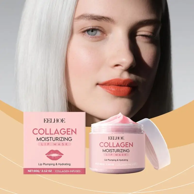 Collagen Lip Mask Overnight Repair Moisturizing Nourishing Treatment for Dry Flaky Lips Women's Lip Care Essential Fade Lip Line