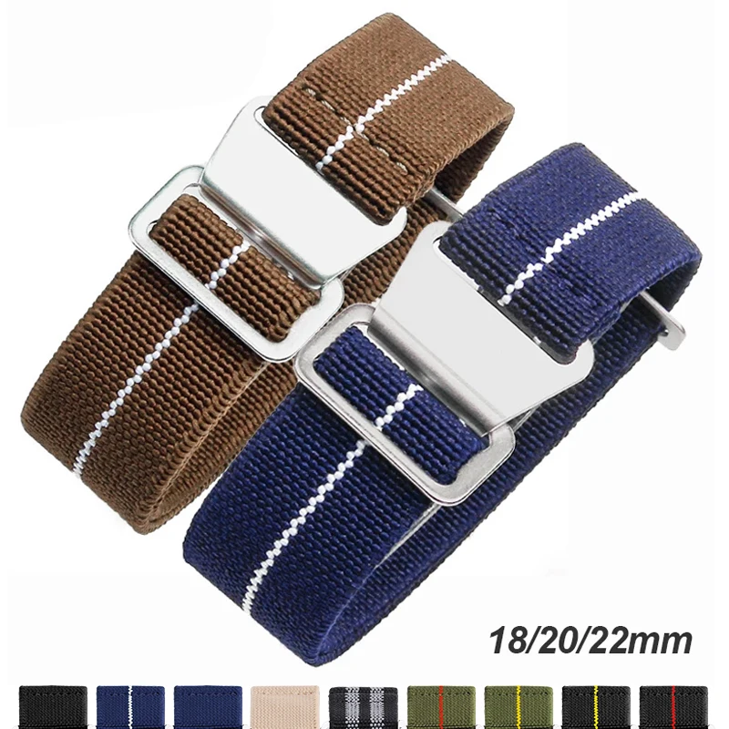 18mm 20mm 22mm Nylon Watch Strap for Seiko Replacement Bracelet for Rolex Parachute Backpack Watctband Men Sport Wristband