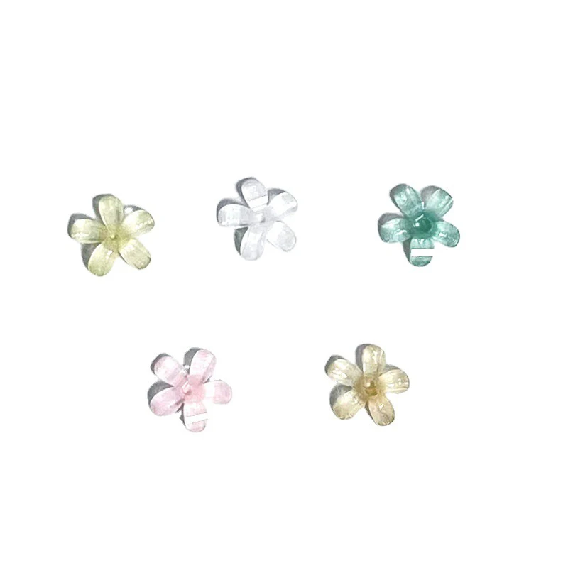 100pcs kawaii kleine Blumen nägel bezaubert Teile Acryl Blumen Strass Schmuck profession elle Accessoires elegantes Dekor Nail Art