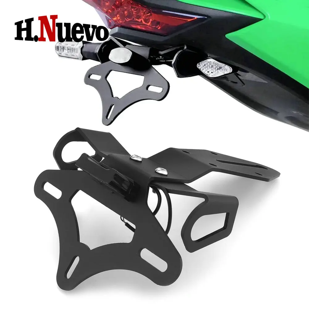 Motorcycle LED License Plate Frame Holder Bracket Tail Tidy Fender Eliminator For KAWASAKI Ninja ZX10R ZX10RR 2016-2025 2022