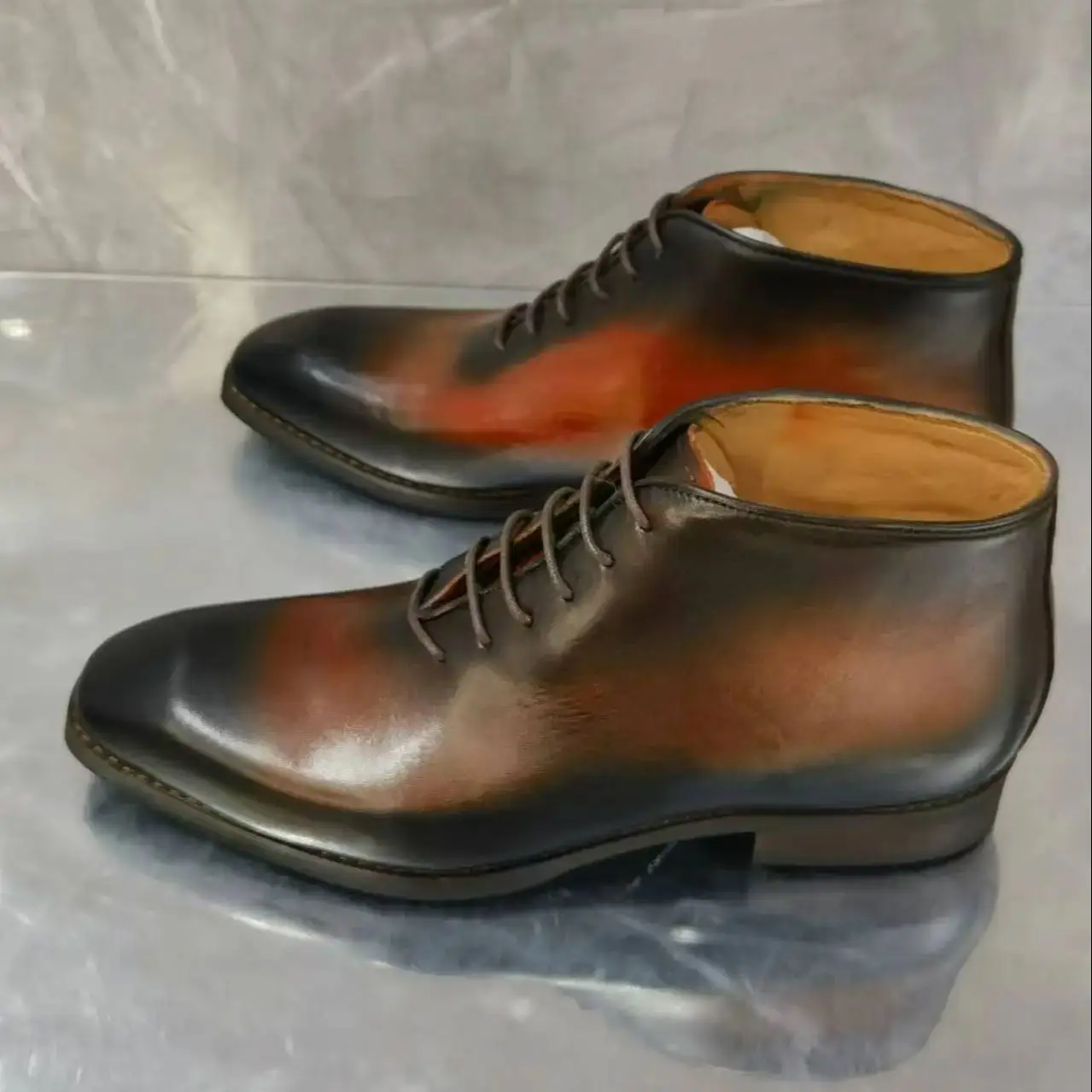

2025 Luxury British Trend Ankle Boots For Men Luxury Cowhide Leather Lace-Up Man Business Social Short Boats Size 40-48 Mature