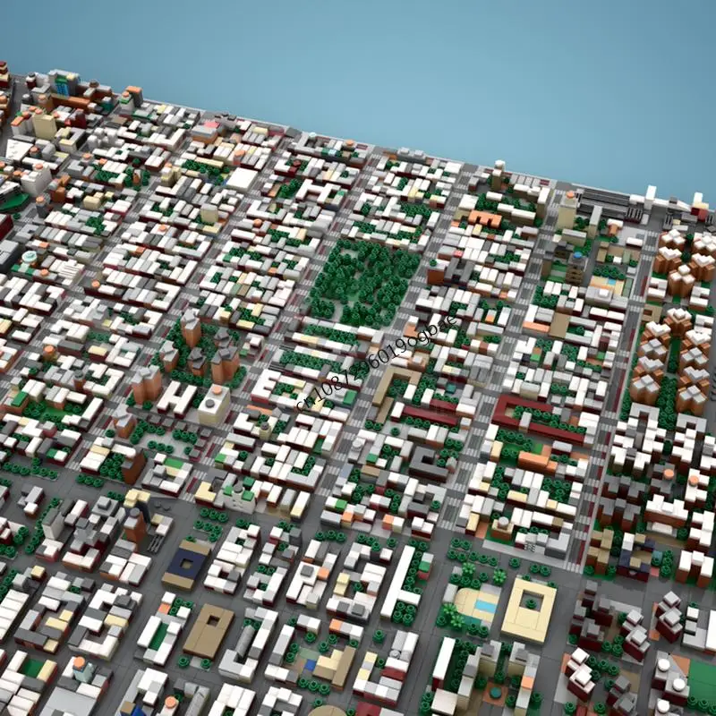 60958 قطعة مدينة الساخن بيع عرض الشارع Moc مدينة نيويورك السفلى مانهاتن نموذج لتقوم بها بنفسك الأفكار الإبداعية لعب اطفال التجمع لغز هدية #2