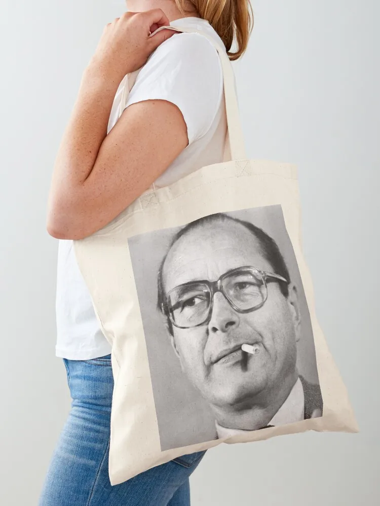 

Jacques Chirac smokes Tote Bag Women's handbag personalized tote bag bag for beach free delivery bags