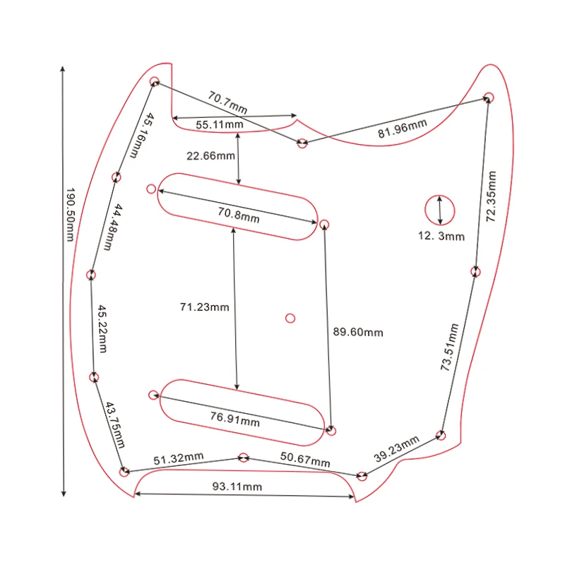 Xinyue Custom Parts Replacement - For US Fender American Performer Mustang Guitar Pickguard Multicolor Selection