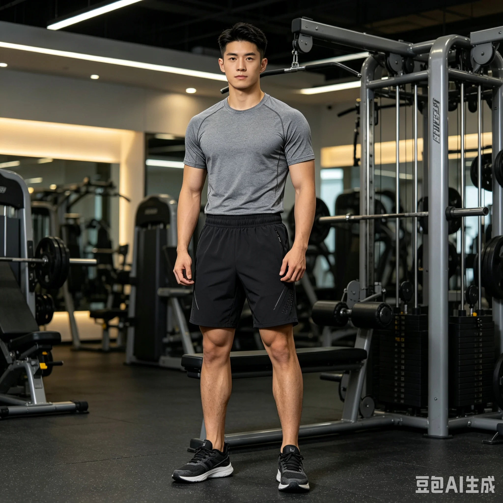 Sports shorts men's summer thin ice silk five quarter pants new professional fitness training zipper quick drying running pocket