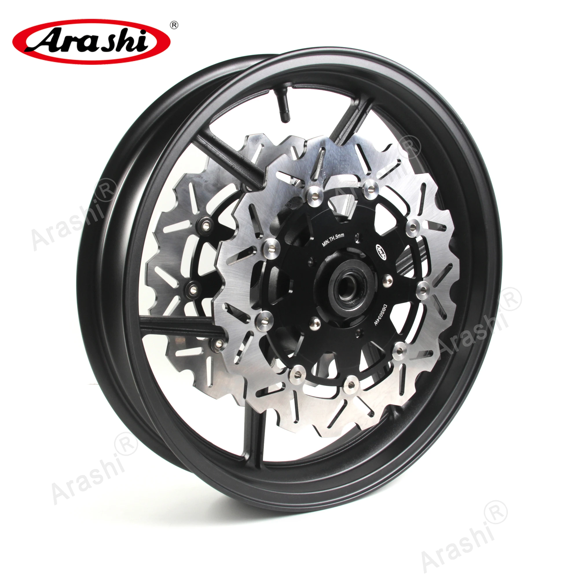 Arashi For KAWASAKI ER6N ER6F 2006-2015 Front Wheel Rim ER 6N ER-6N 650 ER-6F 2007 2008 2009 2010 2011 Front Brake Disc Rotors