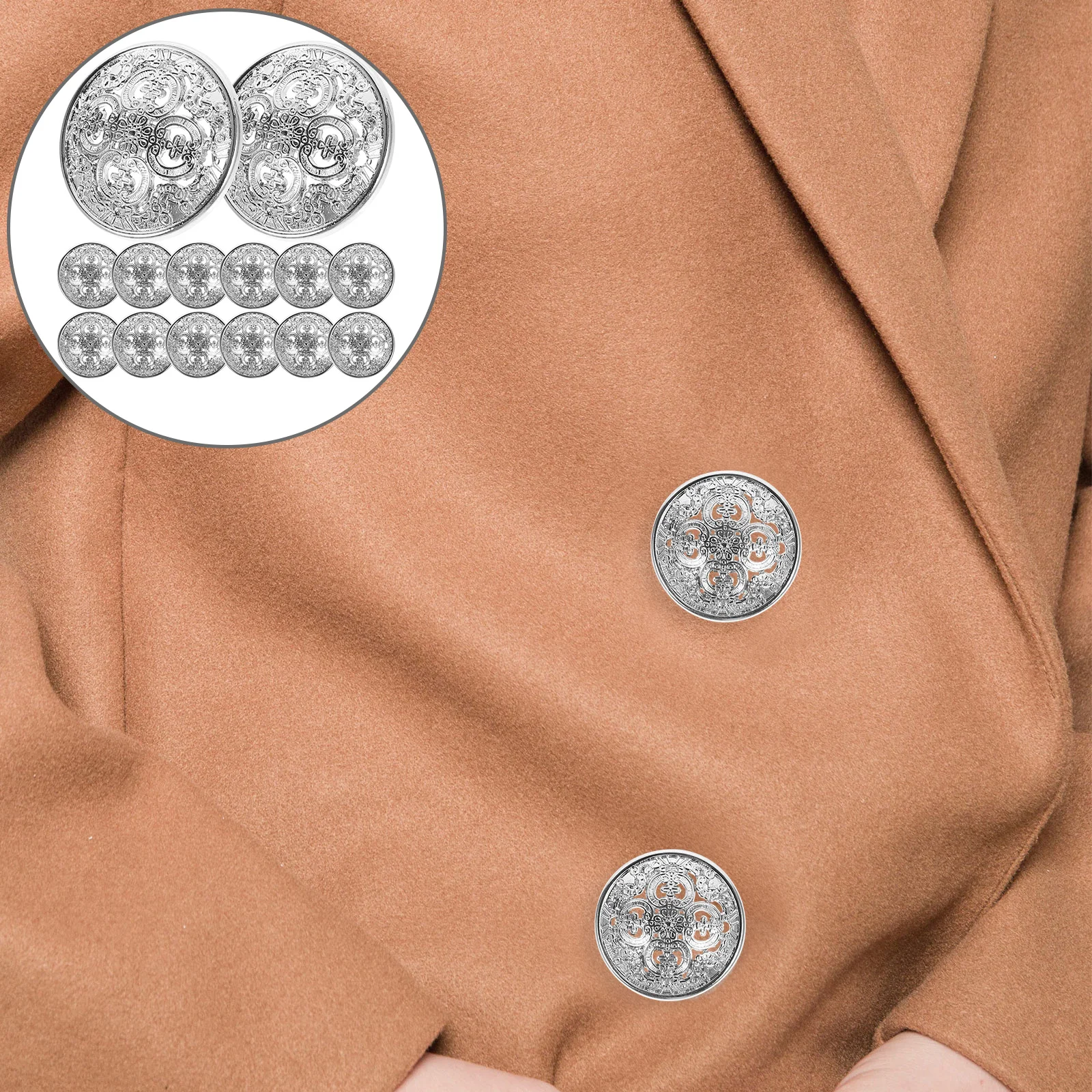 20Pcs Metal Buttons for Clothing Jackets Suits Sewing DIY Crafts Sturdy Decorative Clothes Decors Jacket Button