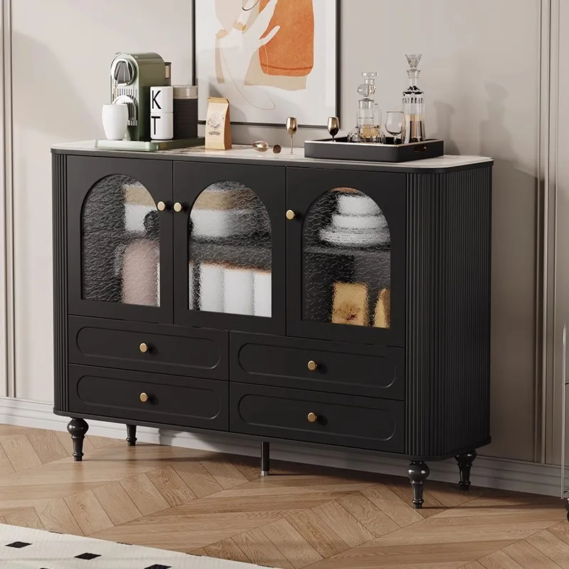 

Nordic Solid Wood Sideboards France Vintage Shelf Chest of Drawers Kitchen Cabinets Design Dining Room Furniture Blanco FYSB