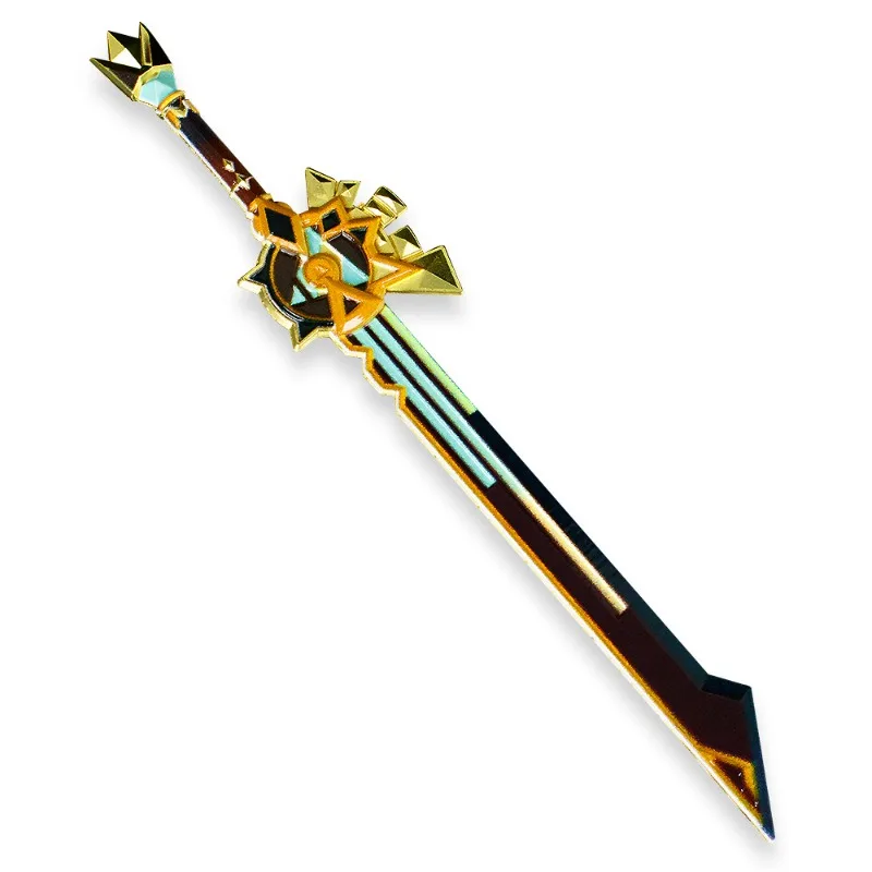 Genshin-periféricos de juego de impacto, 21cm/8,27 pulgadas, Rock Peak Patrol Song, arma de Metal, modelo de aleación, adorno COS, colección de juguetes sin cortar para niño