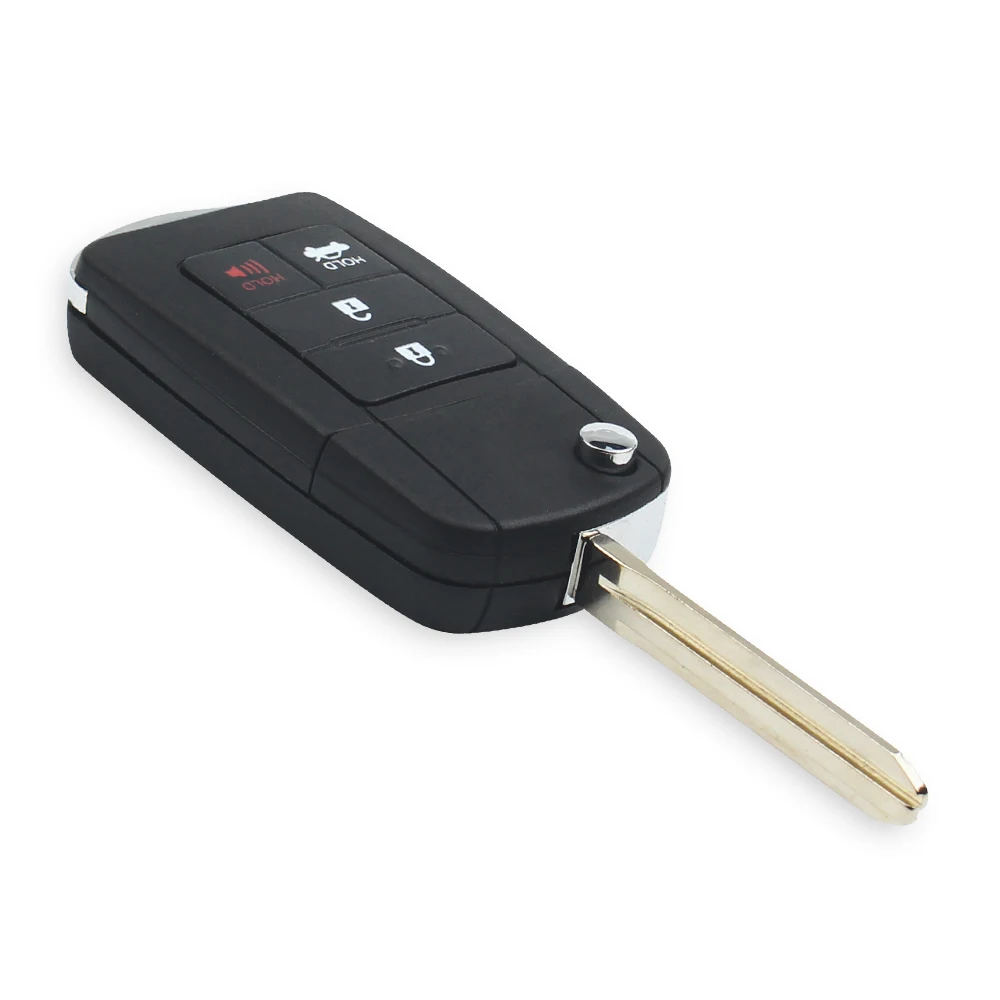 KEYYOU 2/3/4 Buttons For Toyota Prius C Corolla Yaris Avensis 2013 - 2018 Modified Folding Flip Car Key Shell Case TOY43 Blade