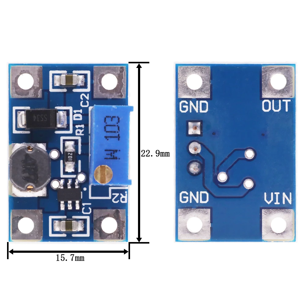 1/5/10PCS DC-DC 2-24V to 2-28V Step Up Adjustable Power Module Step Up Boost Converter 2A SX1308