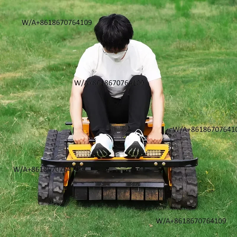 Hot Seller Mini Farm Flail Lawn Mower 800mm 1000mm 1200mm RC Home Robotic Power Crawler Lawn Mower For Grass Cutting