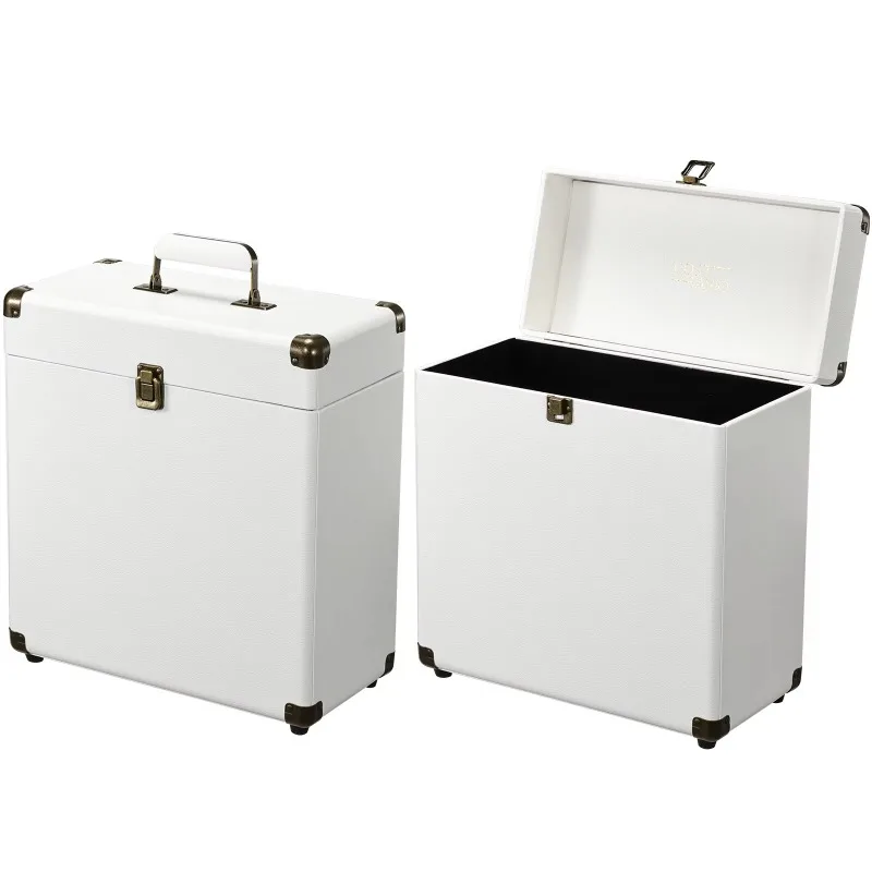 

Высококачественный европейский чехол для пластинок. Запираемый чехол для хранения виниловых пластинок. Кожаный алюминиевый элегантный чехол для пластинок для хранения.