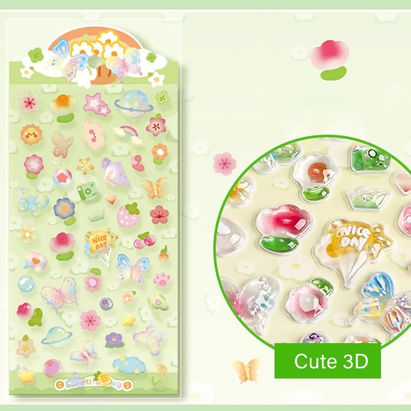 Autocollants 3D dessin animé, autocollant Animal résistant à l'eau pour boîte à stylos planificateur, livraison