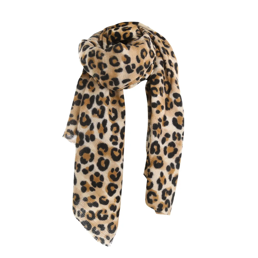

Сохраняет тепло, большой леопардовый шарф, шаль, зимне-осеннее одеяло, стильный теплый женский шарф, подарочная леопардовая шаль