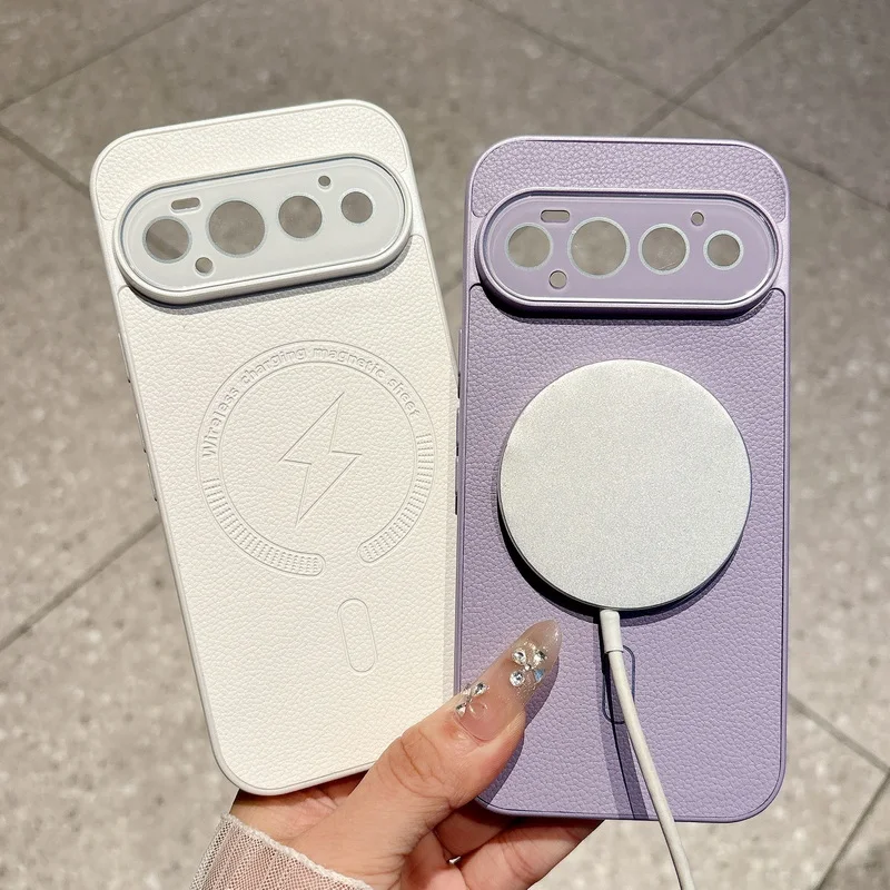Coque de téléphone magnétique en cuir PU de luxe, étui arrière antichoc pour Google Pixel 11 10 9 Pro XL 8 9 10 11 Pro 8A 9A 10A pour Magsafe