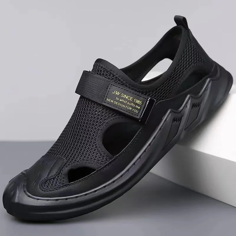 

Men's Summer Casual Breathable Slip-On Sandals Fashionable Soft Bottom Comfortable Slippers Sporty Style Ultra-Leather Upper