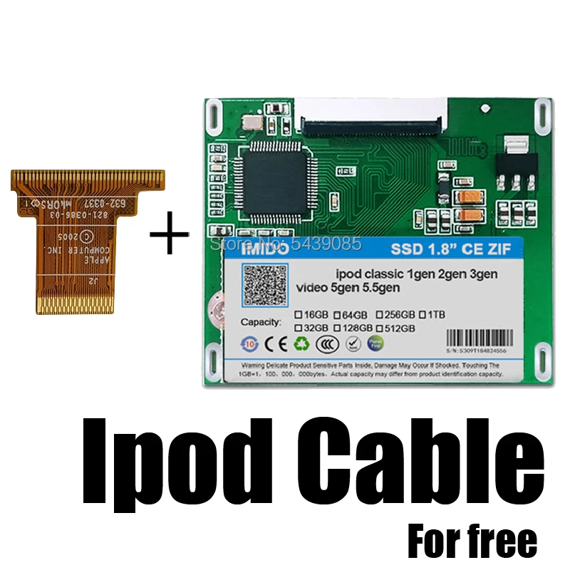 IPod-クラシックなssd 128GB,ビデオgen5と互換性があり,第6世代および7