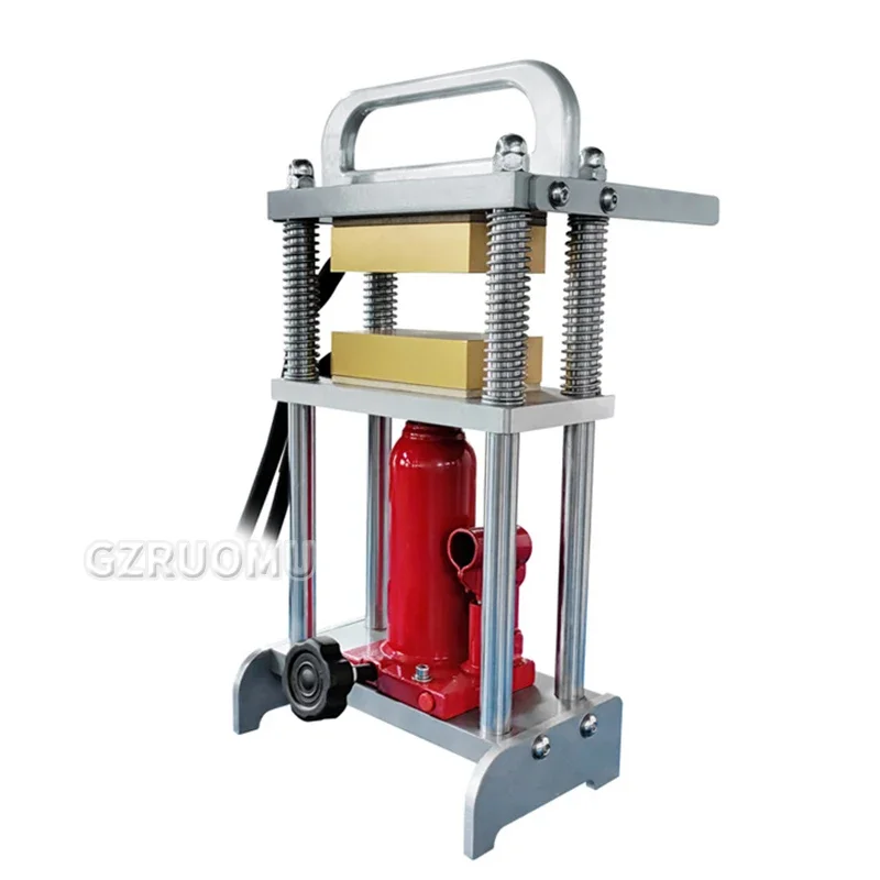 6 Tonnen hydraulische Kolophonium-Wärmepresse B5-AM mit 7,5 x 12,5 cm Heizplatte und Hydraulikpumpe, tragbares Ölwachs-Extraktionswerkzeug