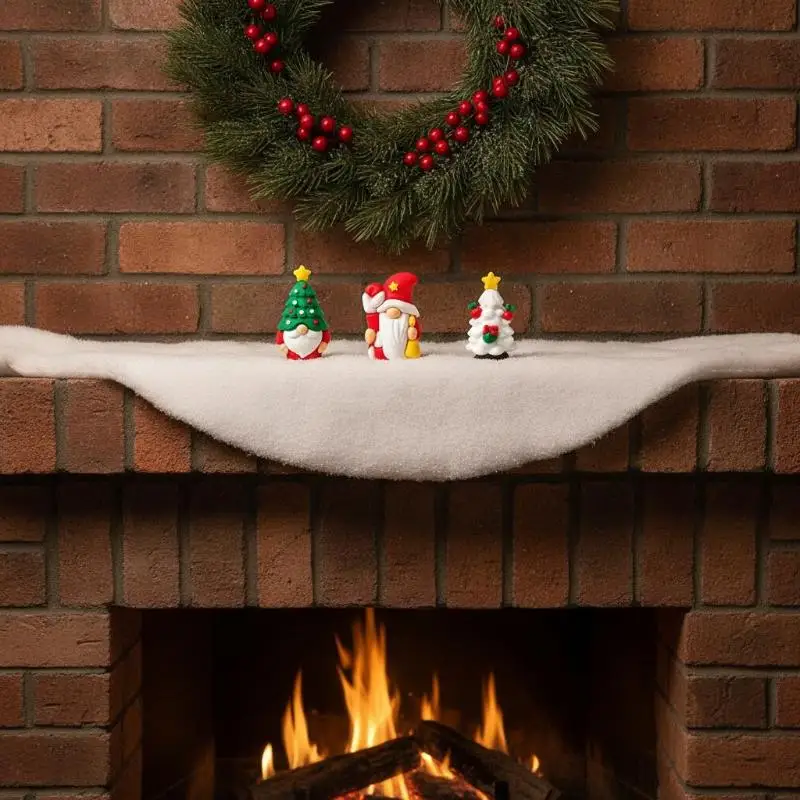 3/6/12 PCS Mini Gnomes Figurines Christmas Small Statue Santa Claus Dwarf Ornament Holiday Lawn Fairy Garden Home Decoration Ac