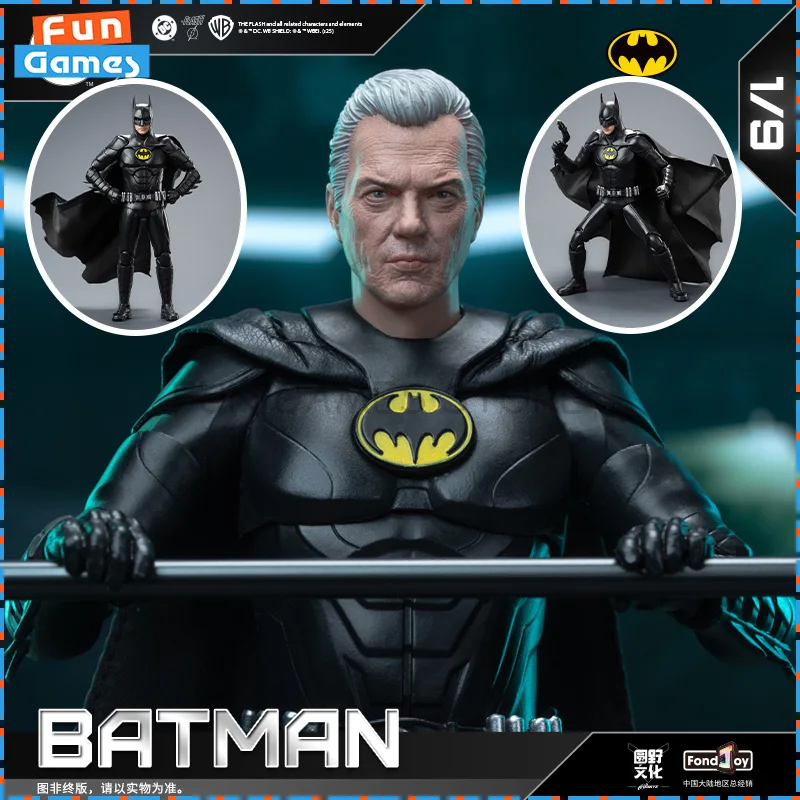 

New FONDJOY Action Figure 1/9 DC Keaton Batman Series Superman 19CM Model PVC Joint Movable Custom Ornament Toy Birthday Gifts