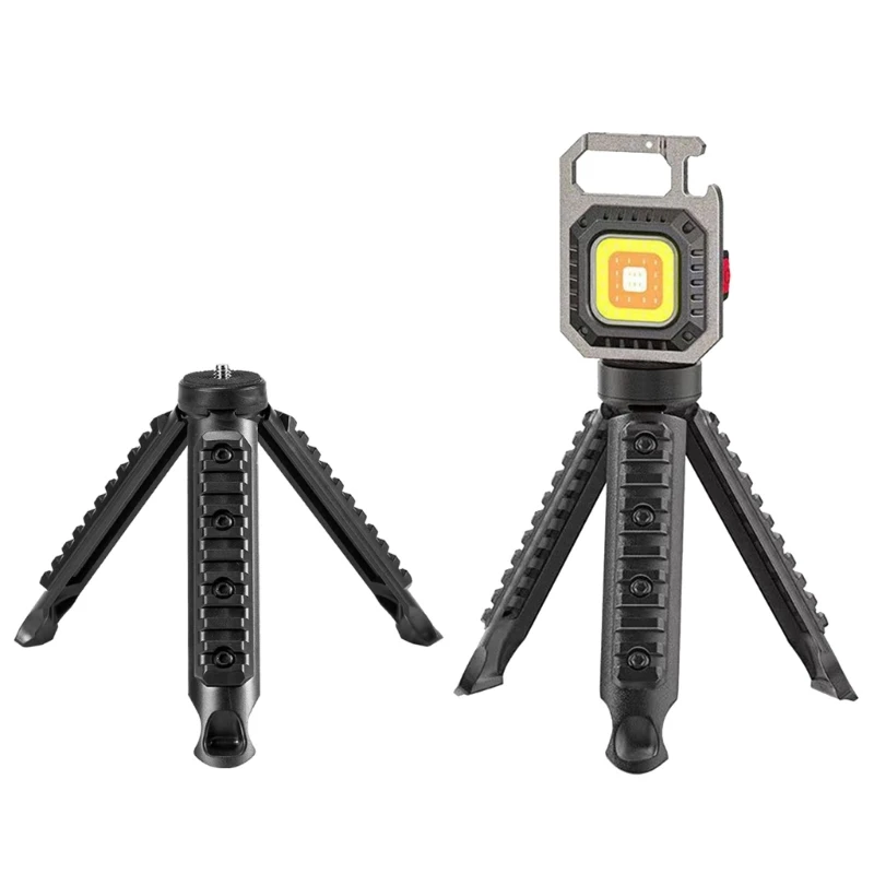 Portable Collapsible Tripod Base Flashlights Holder for Keychain Torches Mini Flashlights Camping Gear Accessories L43B