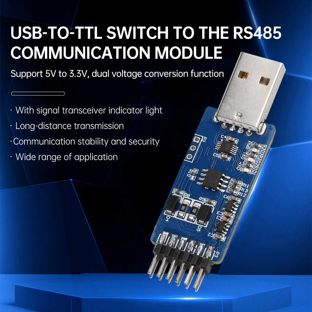 USB To TTL To RS485 Communication Dual Voltage Conversion Module CH340E SP485 Chip Driver