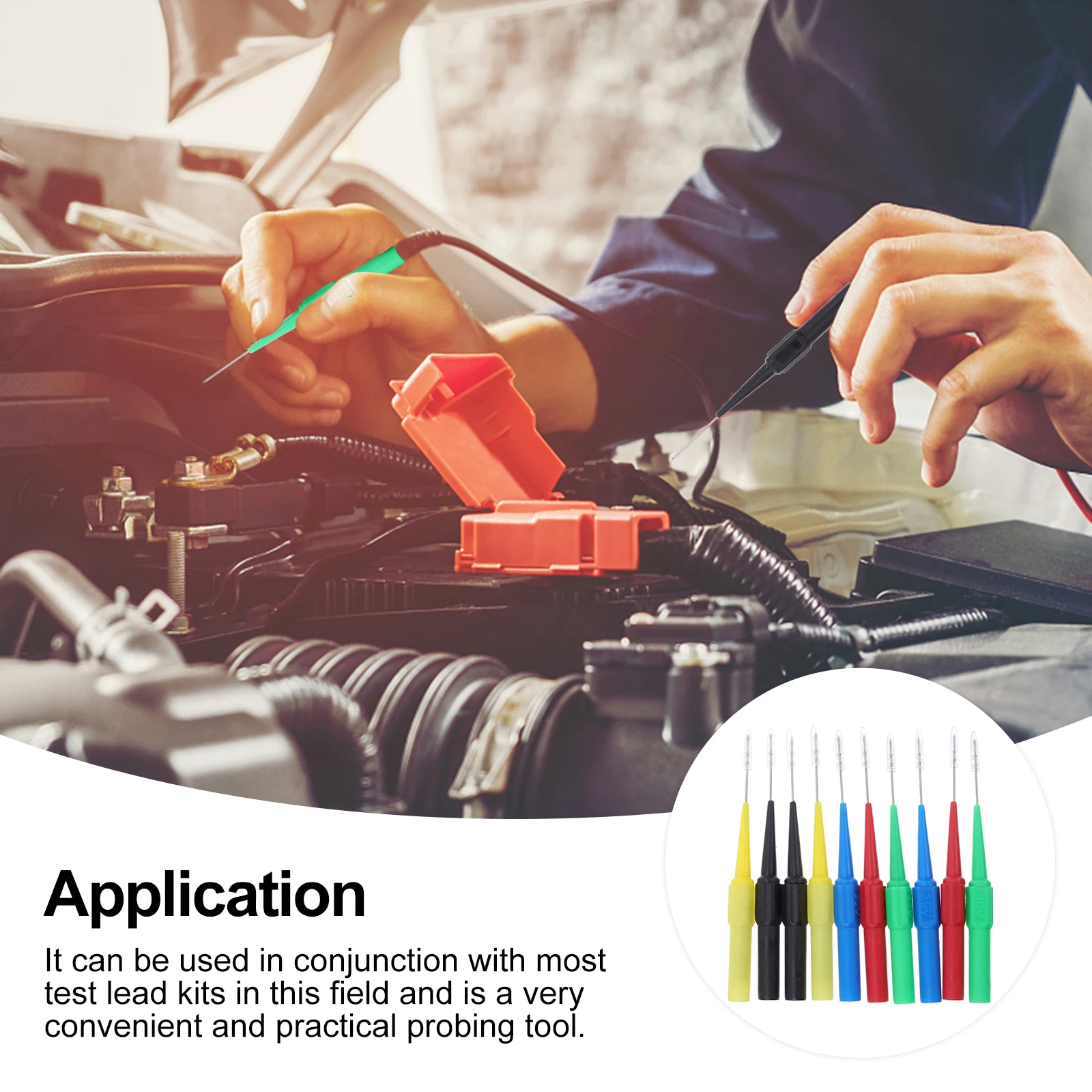 

10pcs Car Test Probes Electrical Repair Vehicle Tester Nylon Maintenance Connector Circuit Diagnostic Tools Auto Test Lead