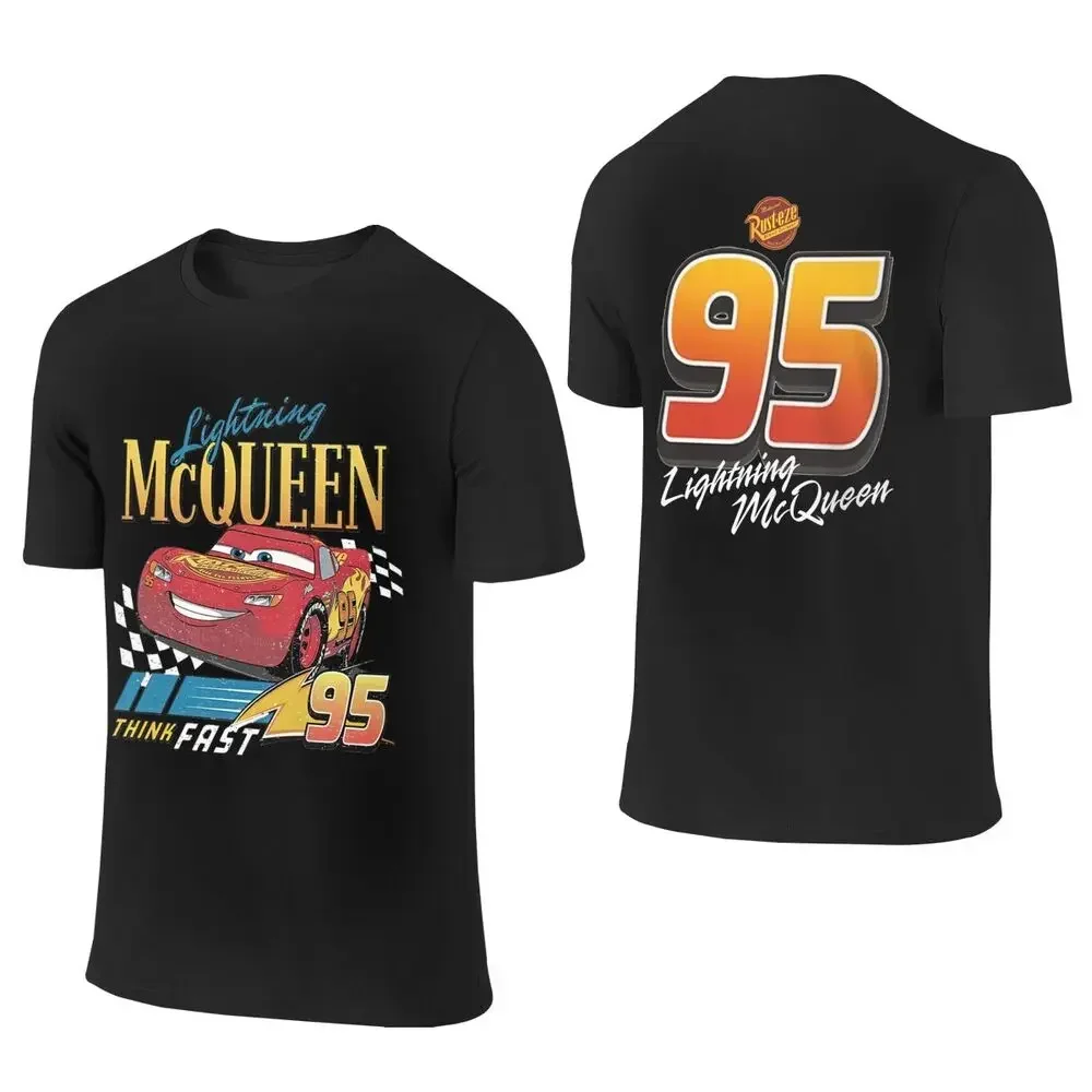 Lightning Mcqueen Cars Galaxy Women Front Back Two Sides T Shirts Funny Tees Short Sleeve O Neck T-Shirts Cotton Print Clothes