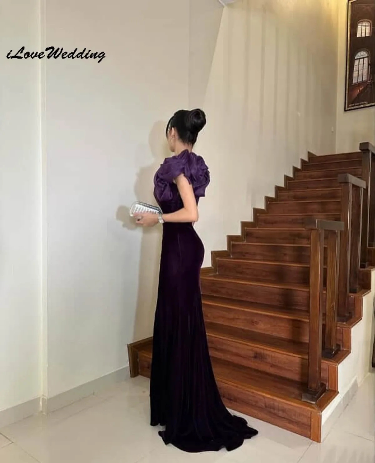 

Dark Purple One Shoulder Evening Dresses 2025 Mermaid Satin Organza Formal Gowns For Women Prom Dresses Floor Length Customized