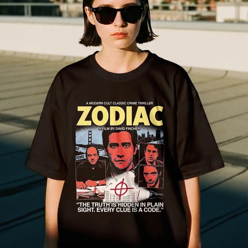 Zodiac 2007 Movie Graphic Tee | David Fincher Crime Thriller Film T-Shirt
